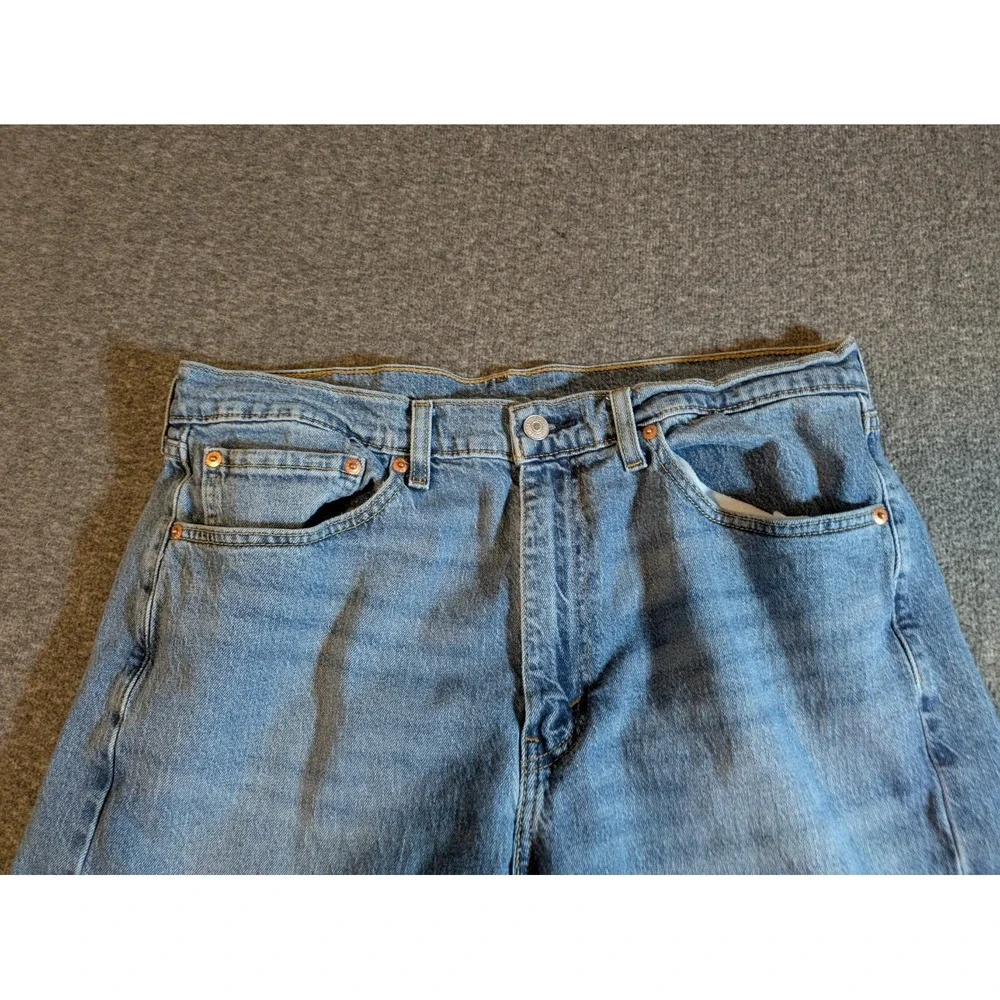 VTG Levis 505 Jeans Mens 36x32 Straight‎ Regular Light Wash Red Tag 90s